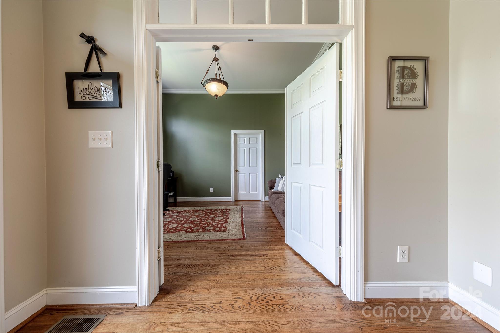 3321 Millstone Creek Road Lancaster, SC 29720 - Photo 9 of 48 a view of a hallway view with wooden floor and staircase
