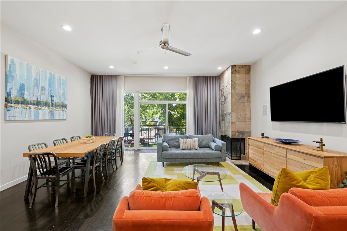 2019 North Whipple Street, Unit 1 Chicago, IL 60647 - Photo 3 of 33 a living room with furniture and a flat screen tv