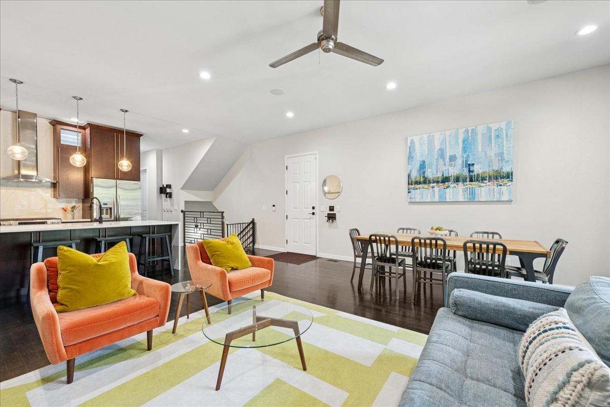 2019 North Whipple Street, Unit 1 Chicago, IL 60647 - Photo 5 of 33 a living room with furniture and wooden floor