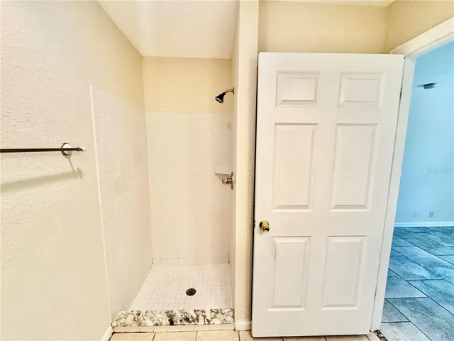 a bathroom with a tub