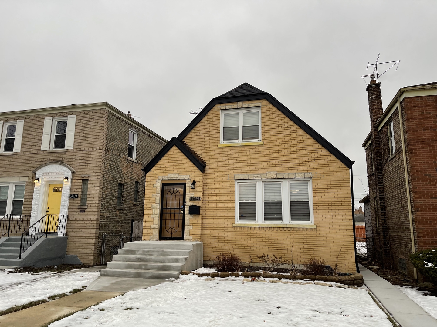 a front view of a house