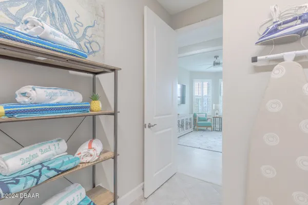 a swimming pool view with a outdoor seating