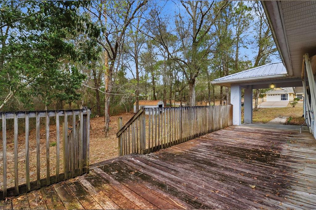 5120 East Hopp Lane Inverness, FL 34452 - Photo 6 of 26 a view of backyard with wooden fence and large trees