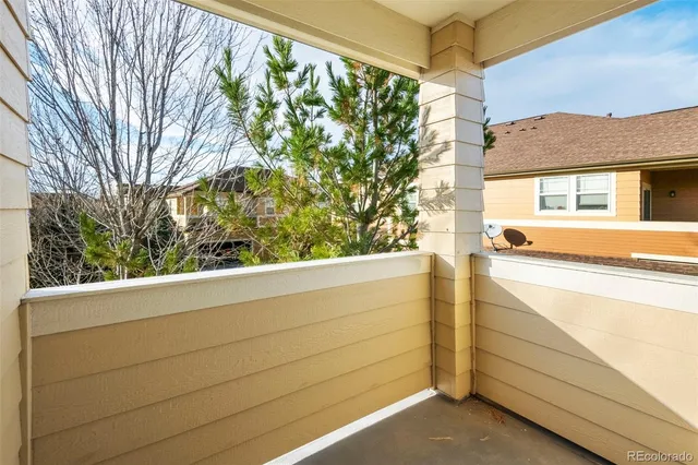 a view of a building from a window