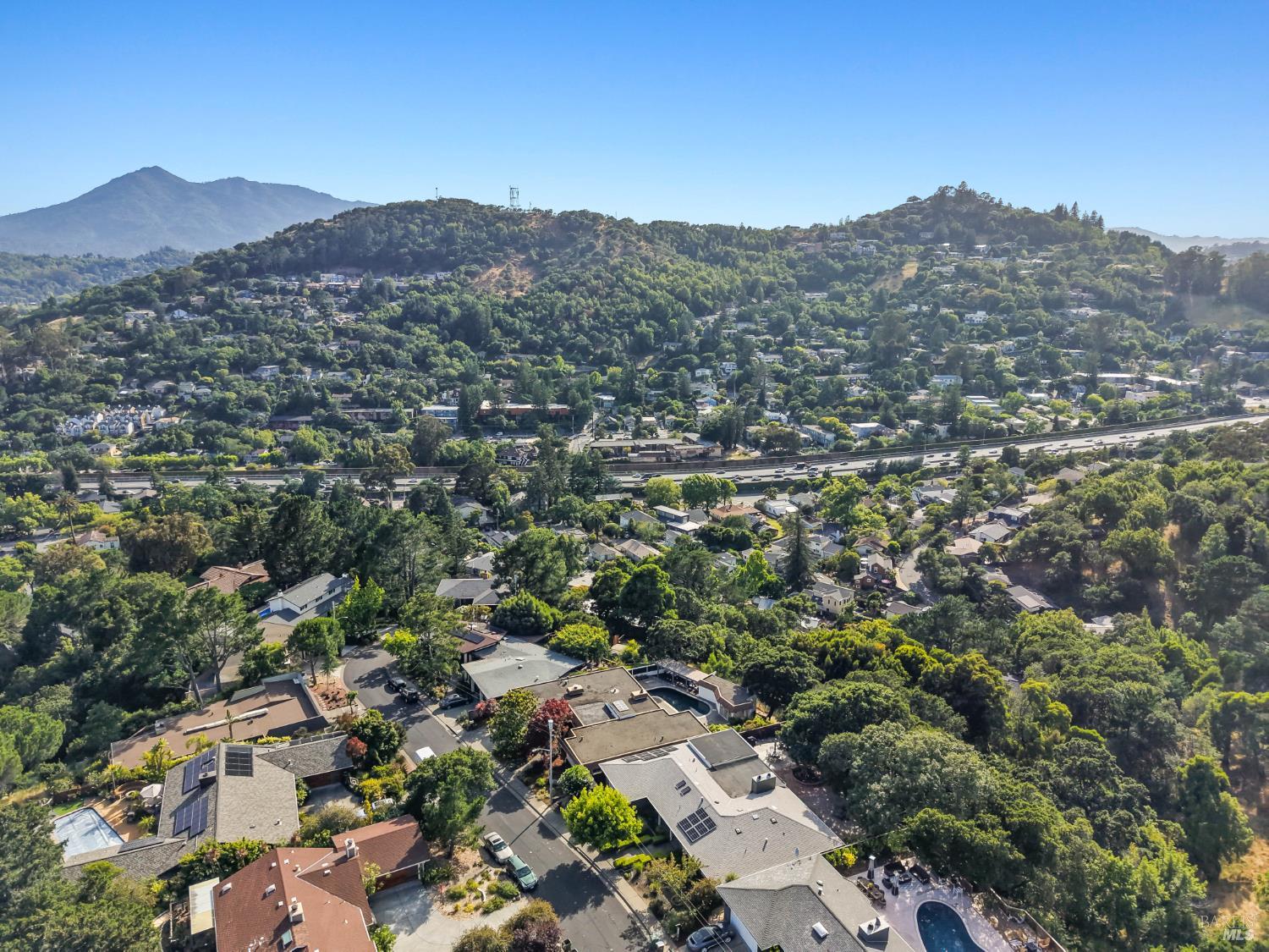 148 Dominican Drive San Rafael, CA 94901 - Photo 51 of 60 a view of a city with a mountain