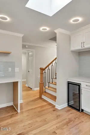 a view of entryway with wooden floor