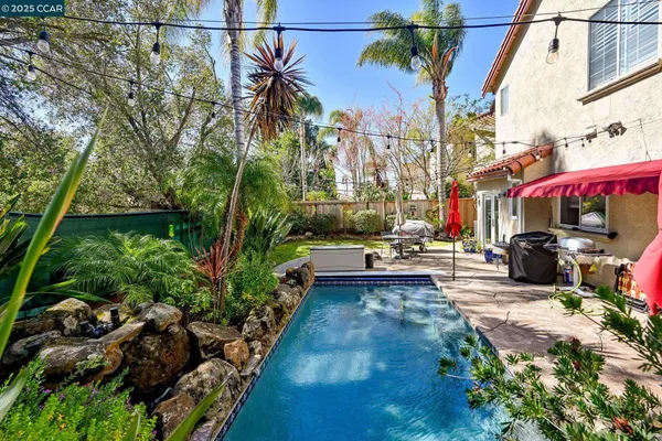 a view of a backyard