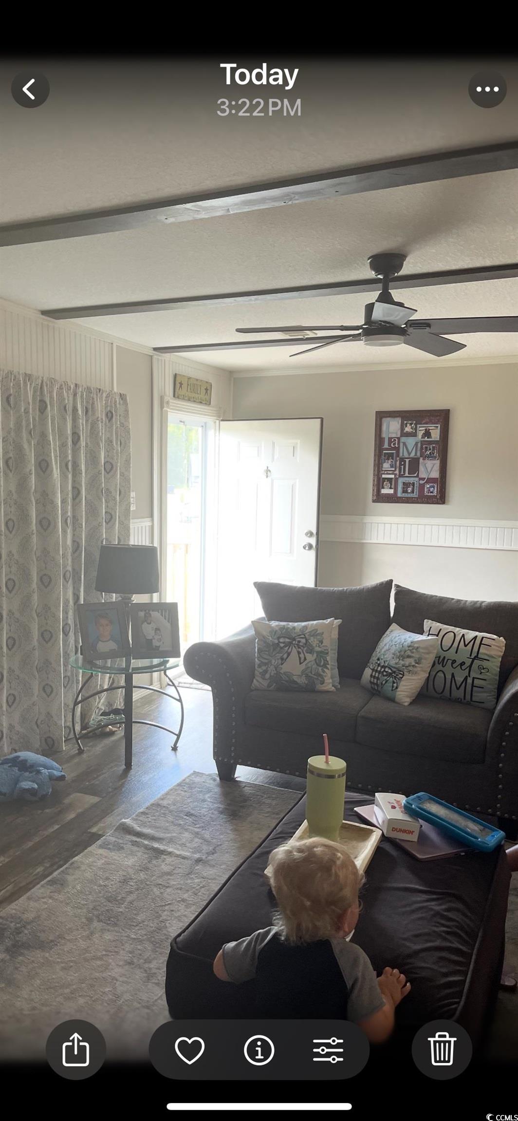 2470 Wigley Road Loris, SC 29569 - Photo 9 of 30 Living room featuring wood finished floors and ceiling fan