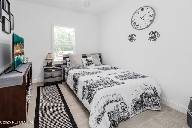 an open kitchen with a table and chairs