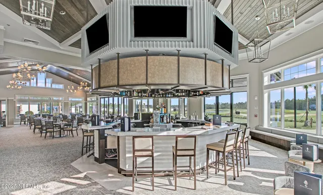 a view of a golf course with a lake