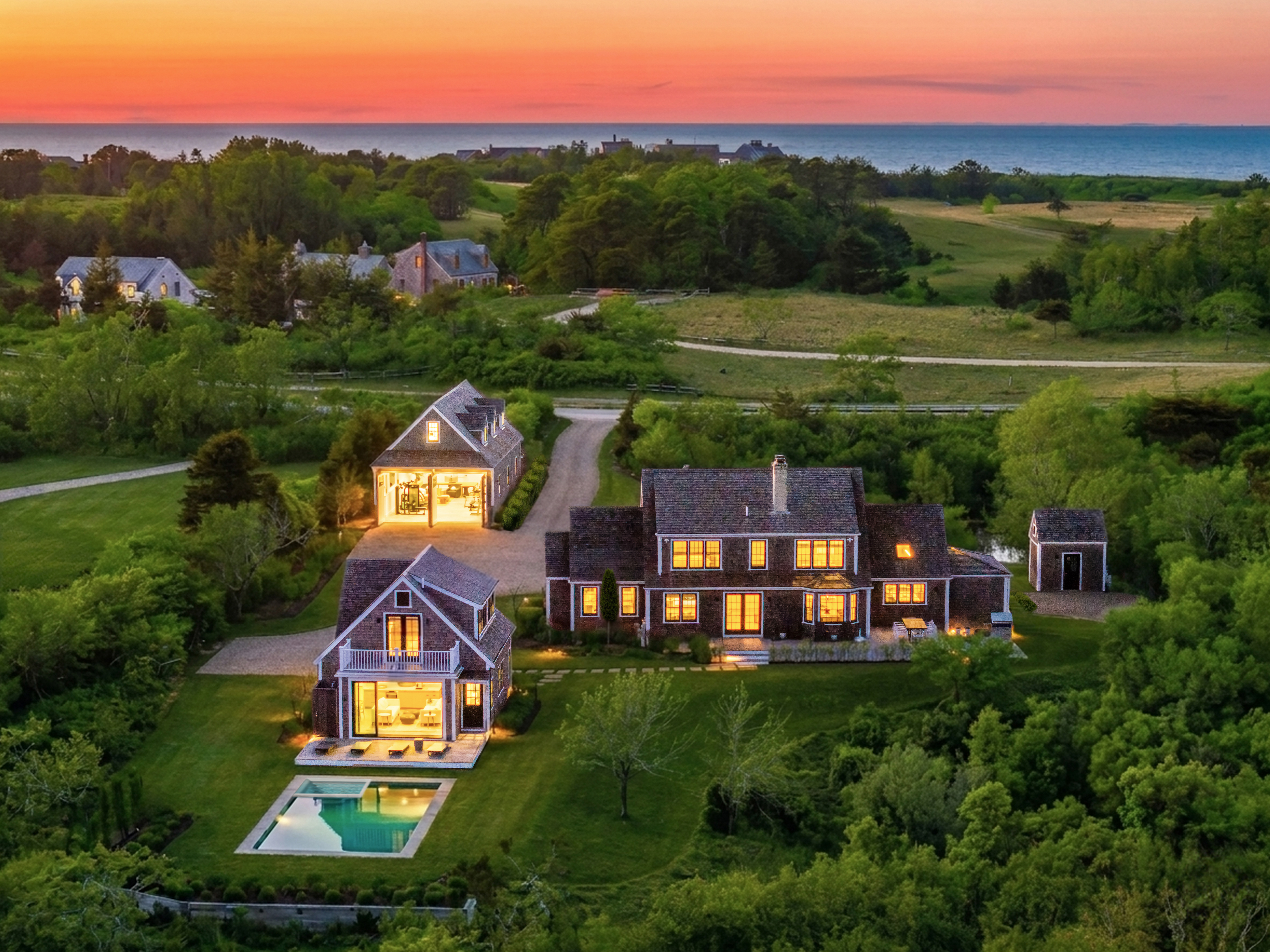 174 Cliff Road Nantucket, MA 02554 - Photo 49 of 49 an aerial view of a house