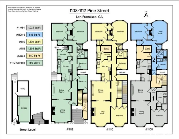 a city view with tall buildings