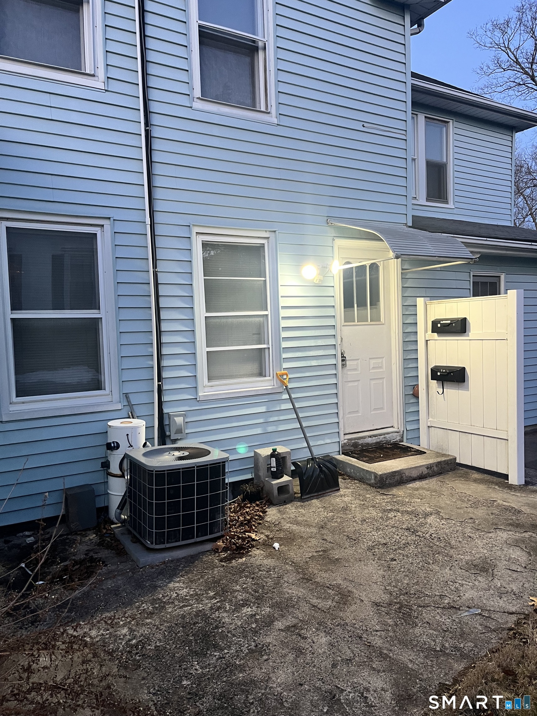 a view of backyard with deck