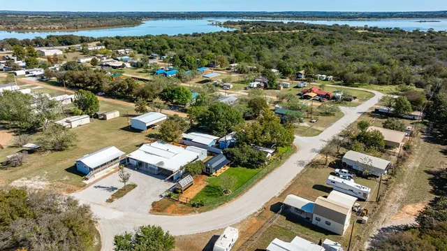 an aerial view of multiple house