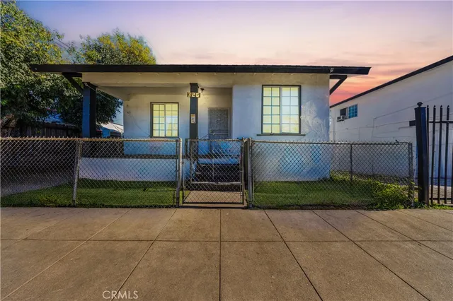 a view of a house with a patio