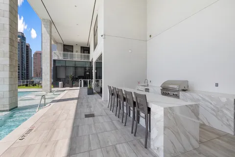 a view of a terrace with sitting area