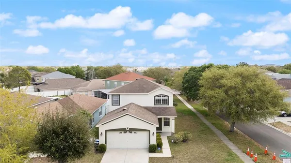 a aerial view of a house