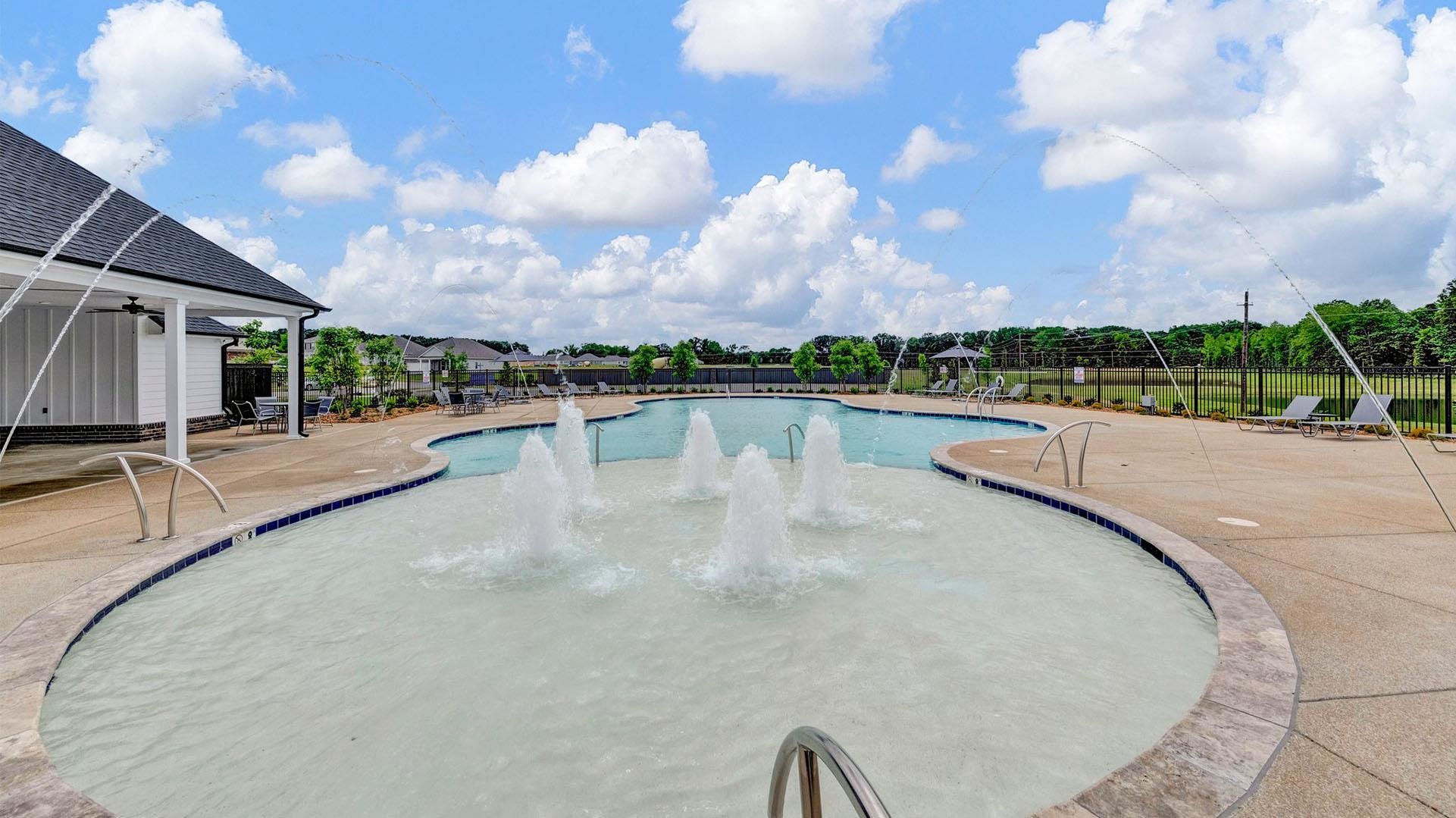 1010 Mewborn Farm Road Oakland, TN 38060 - Photo 37 of 40 a view of a swimming pool with a yard and a porch