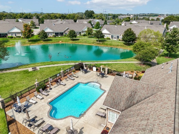 2211 Bridgeway Street Murfreesboro, TN 37128 - Photo 16 of 32 an aerial view of a city with a lake view