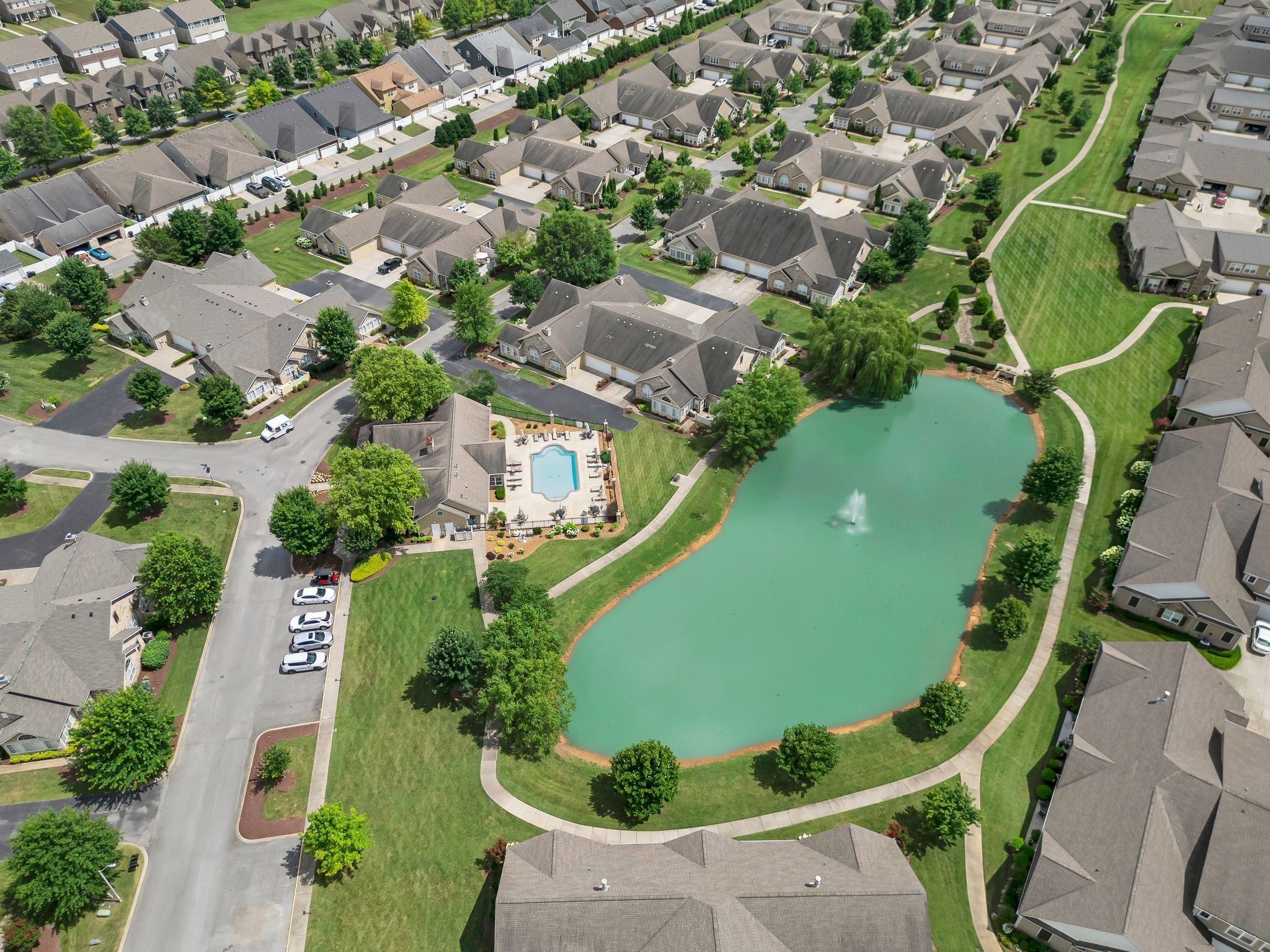 2211 Bridgeway Street Murfreesboro, TN 37128 - Photo 25 of 32 an aerial view of a swimming pool