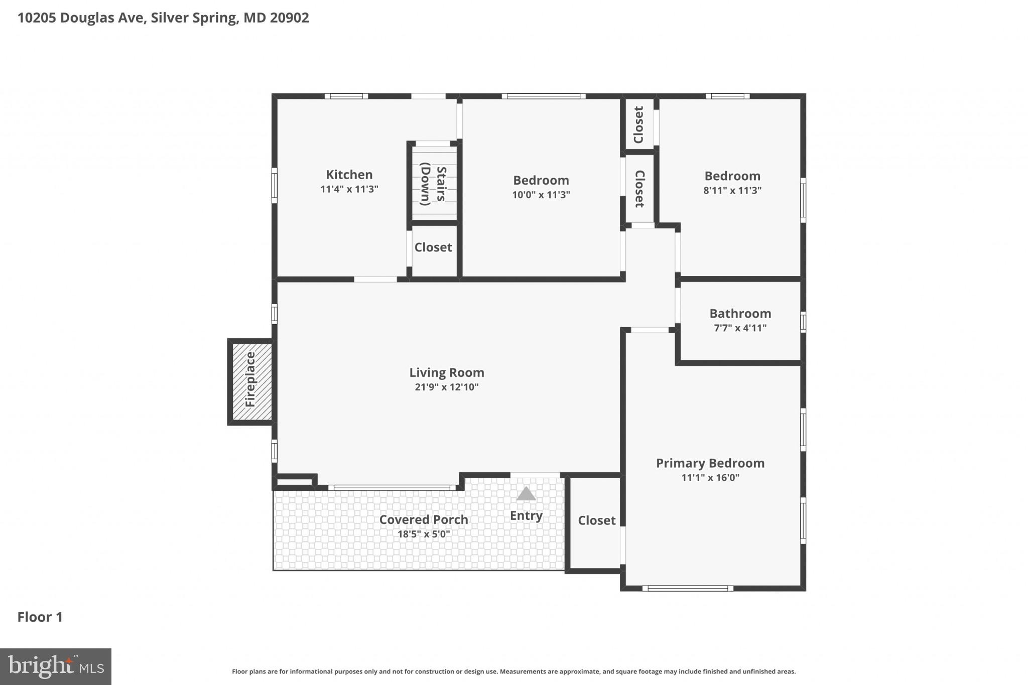 10205 Douglas Avenue Silver Spring, MD 20902 - Photo 40 of 40 Floor Plan Floor 1
