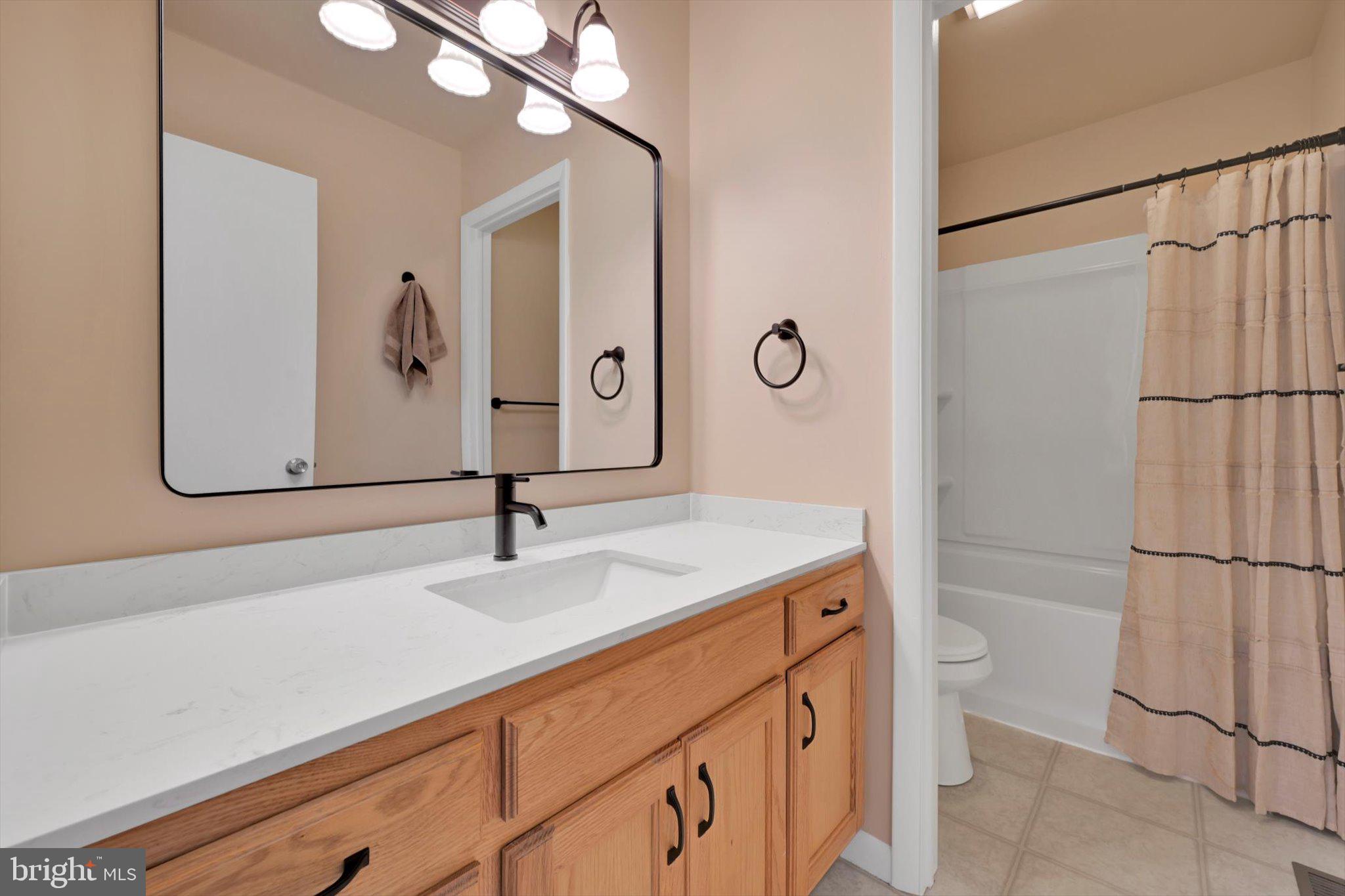 2604 Village Road Orwigsburg, PA 17961 - Photo 17 of 24 a bathroom with a sink and a mirror