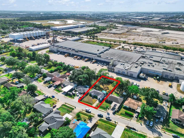 an aerial view of multiple house