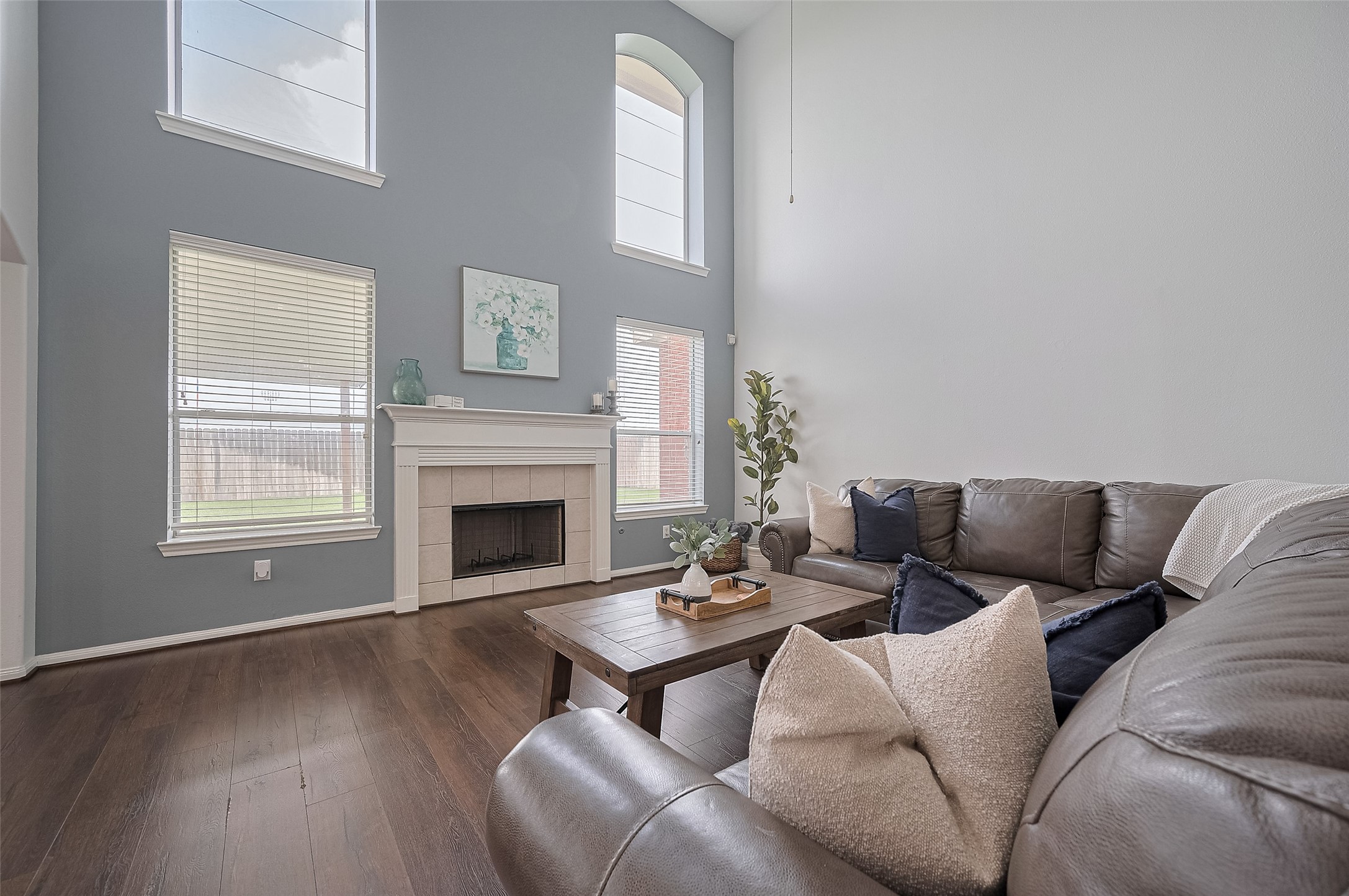 21506 Avalon Queen Drive Spring, TX 77379 - Photo 12 of 48 a living room with furniture a fireplace and window