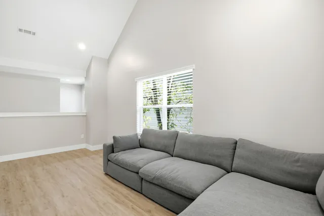 a view of a backyard with a small cabin