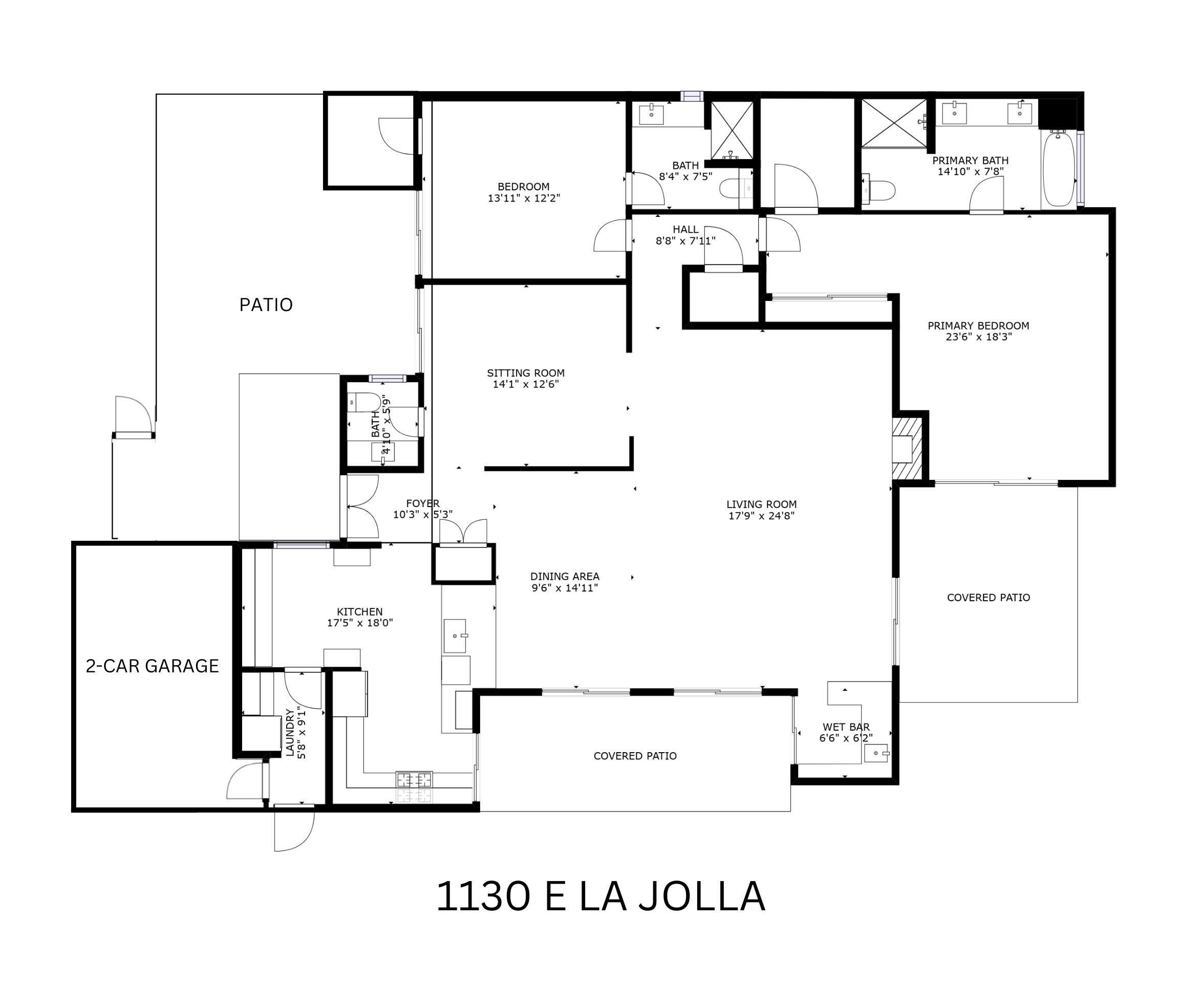 1130 East La Jolla Road Palm Springs, CA 92264 - Photo 49 of 49 1130 E La Jolla Floor-plan
