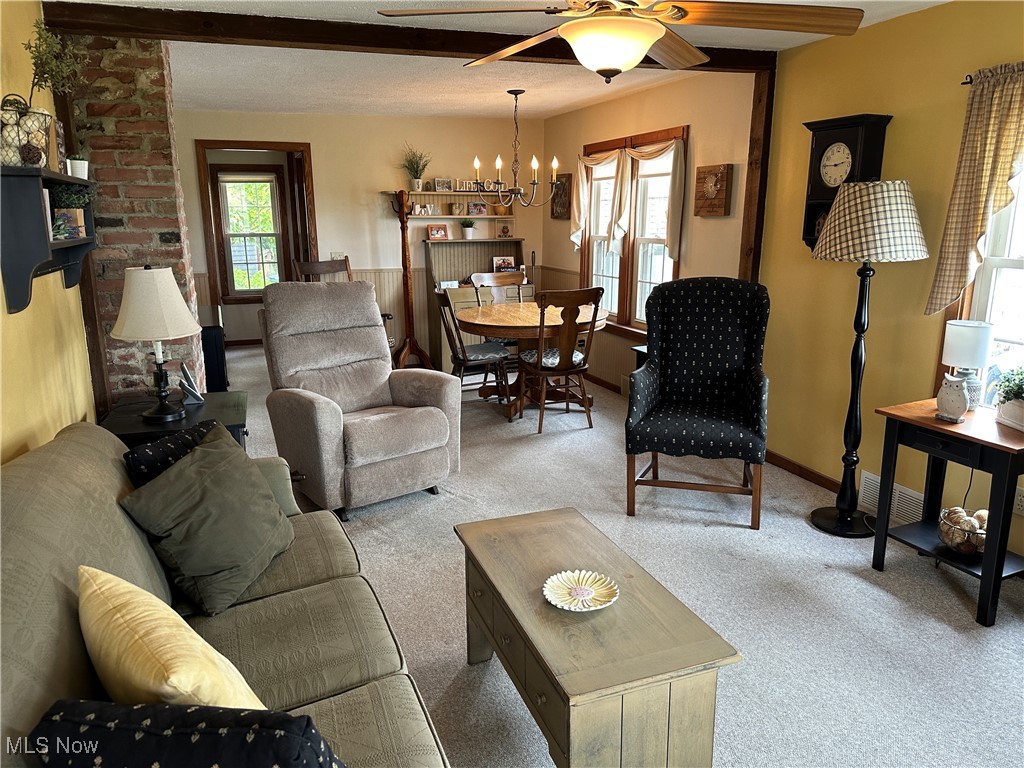 Enter into living room from front door.