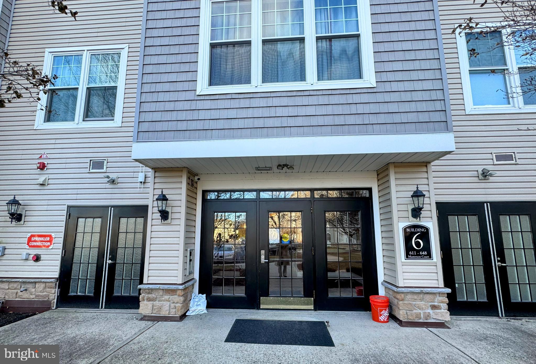 a front view of a building