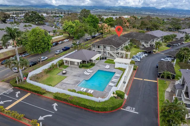 an aerial view of tennis court