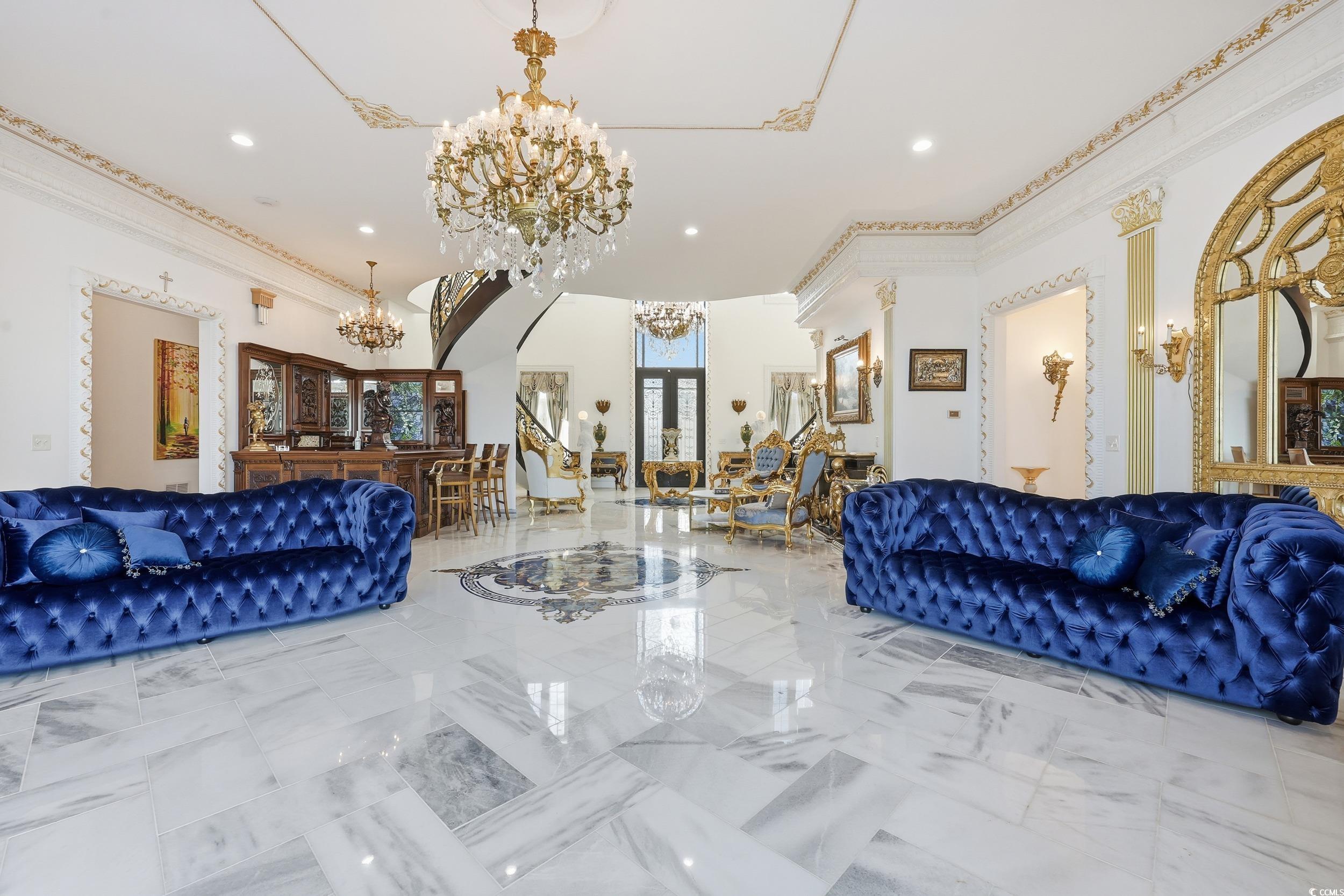 123 Pioneer Loop Georgetown, SC 29440 - Photo 8 of 40 Lobby with ornamental molding and recessed lighting