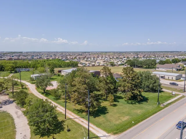 a view of a lake with a city
