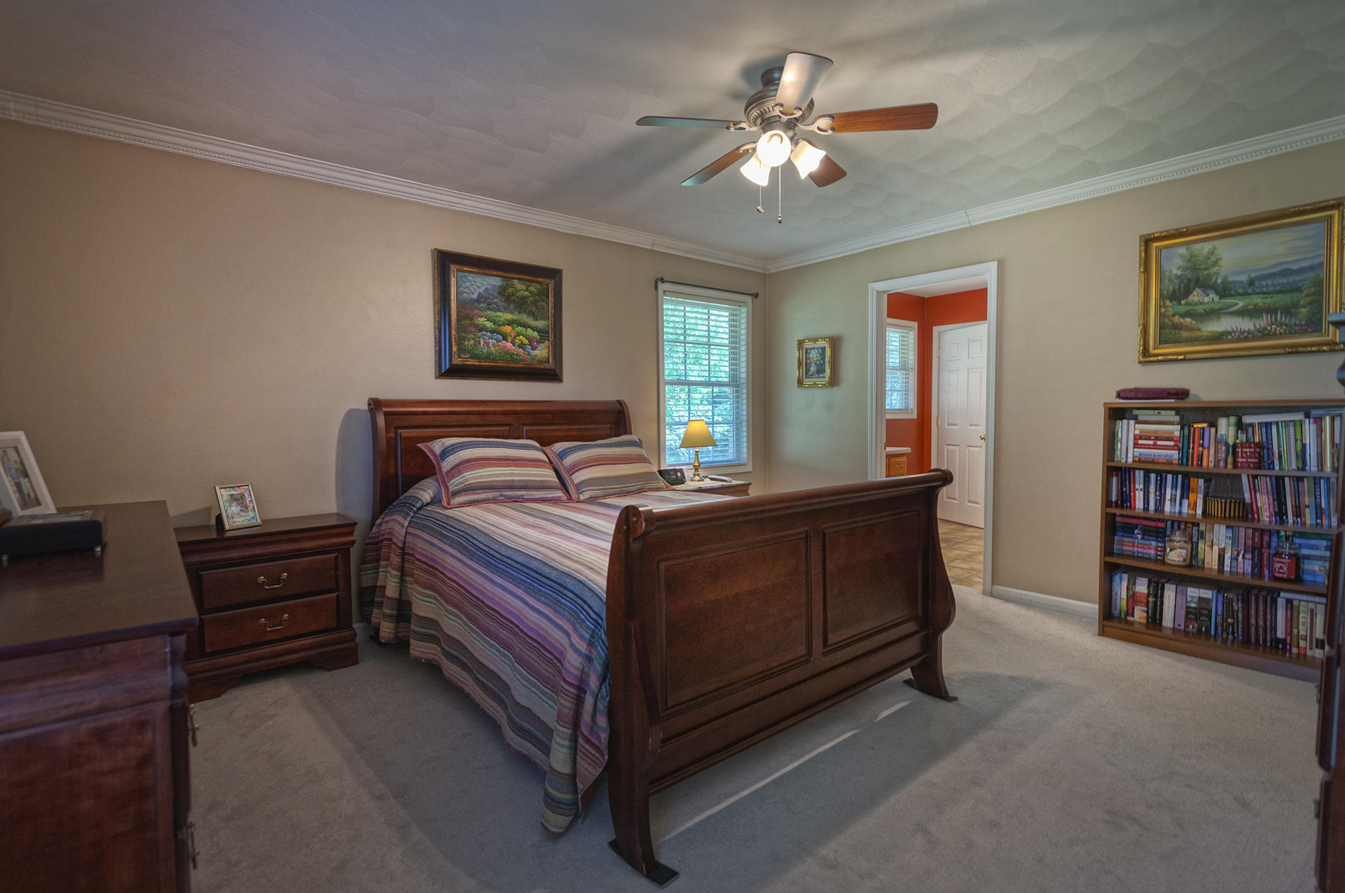 5533 Roanoke Road Troutville, VA 24175 - Photo 19 of 45 a bedroom with bed and a bookshelf