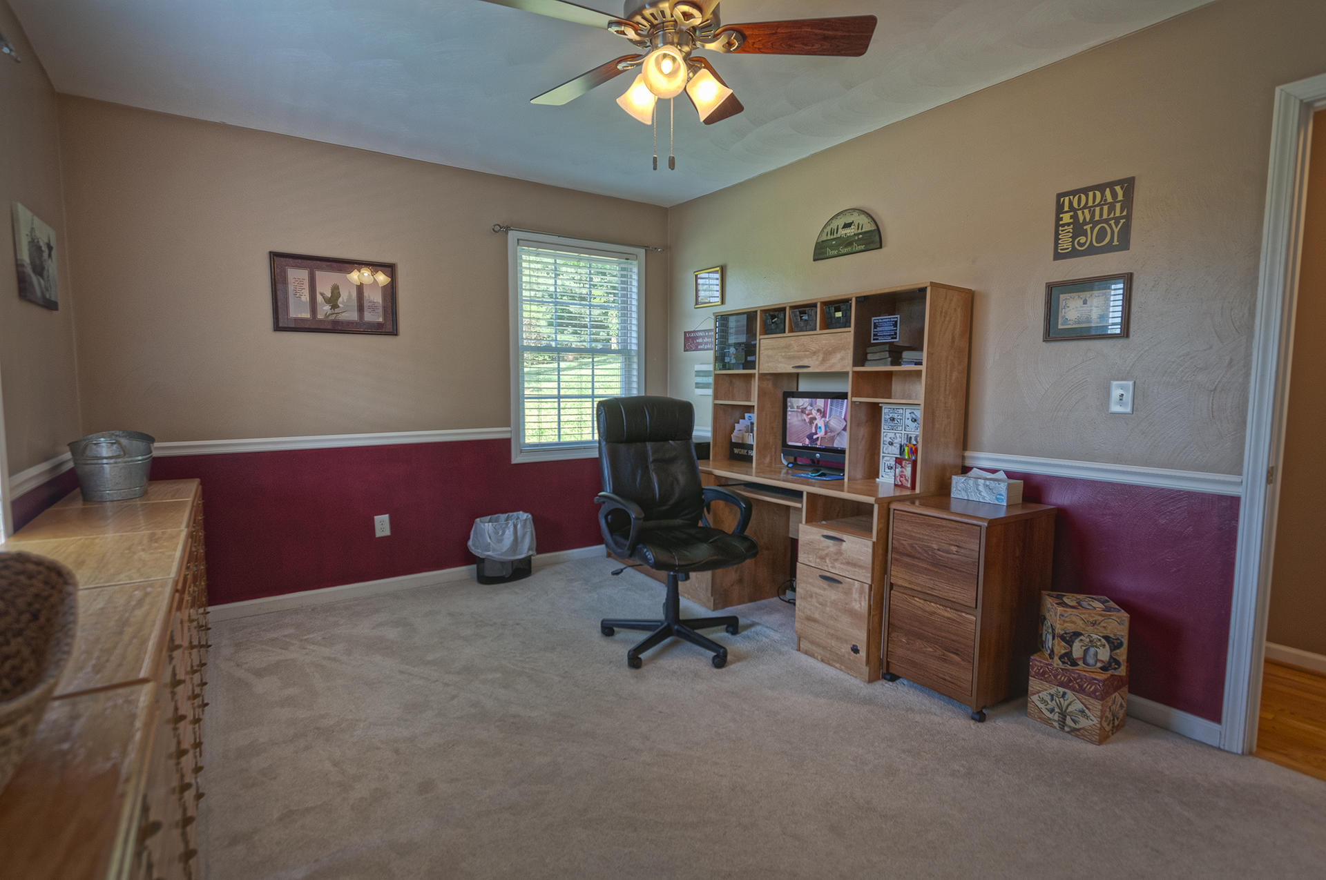 5533 Roanoke Road Troutville, VA 24175 - Photo 21 of 45 a view of a workspace with furniture and a window