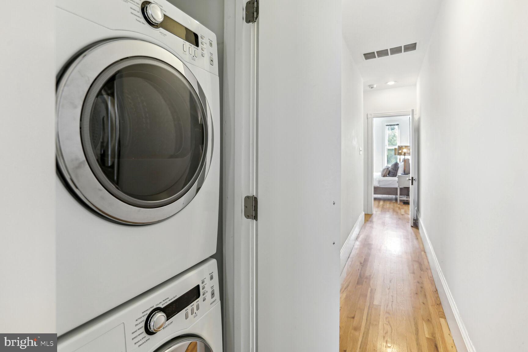 425 5th Street Northeast Washington, DC 20002 - Photo 19 of 25 a view of a hallway with washer and dryer