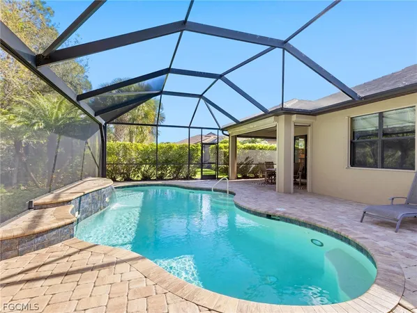 a swimming pool with yard