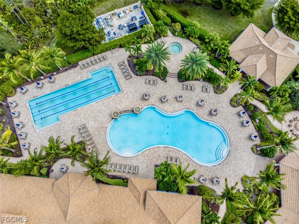 10878 Dennington Road Fort Myers, FL 33913 - Photo 49 of 50 an aerial view of a swimming pool patio and outdoor seating