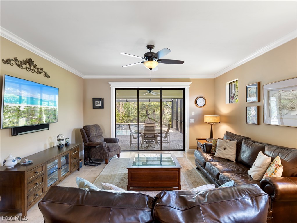 10878 Dennington Road Fort Myers, FL 33913 - Photo 7 of 50 a living room with furniture and a flat screen tv
