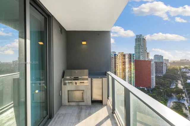 a view of city from balcony