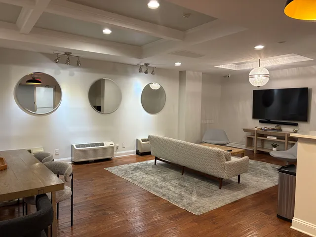 a view of a water with a terrace