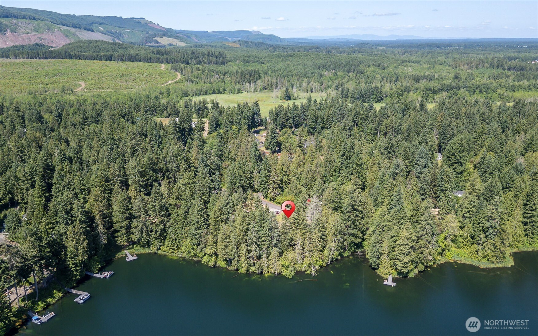 18547 Surcingle Court Southeast Yelm, WA 98597 - Photo 6 of 6 a view of a lake with a mountain in the background