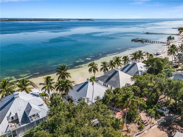 a view of a lake with a big yard