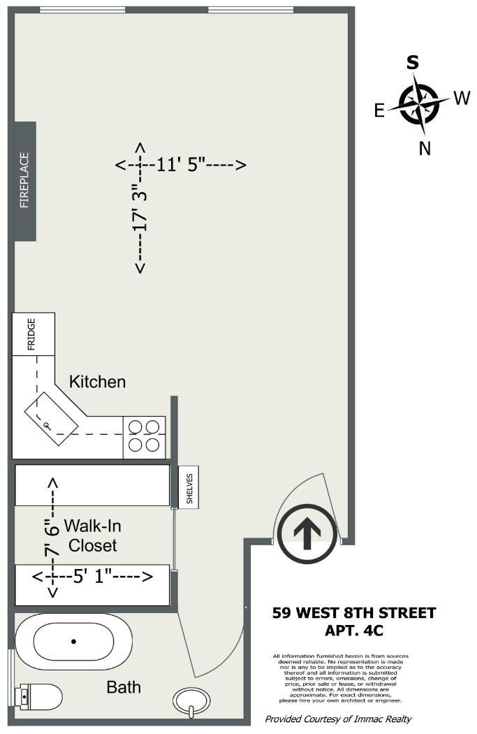 59 West 8th Street, Unit 4C Manhattan, NY 10011 - Photo 25 of 25 Floor Plan