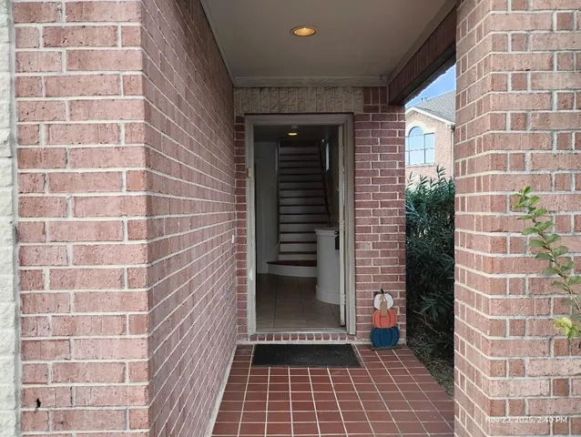 a view of a brick wall