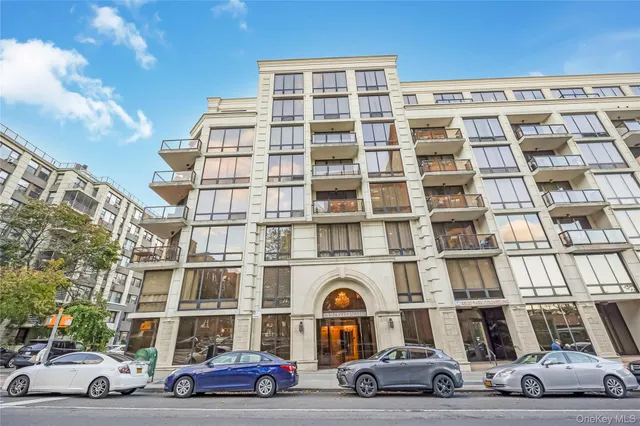 a car parked in front of a building
