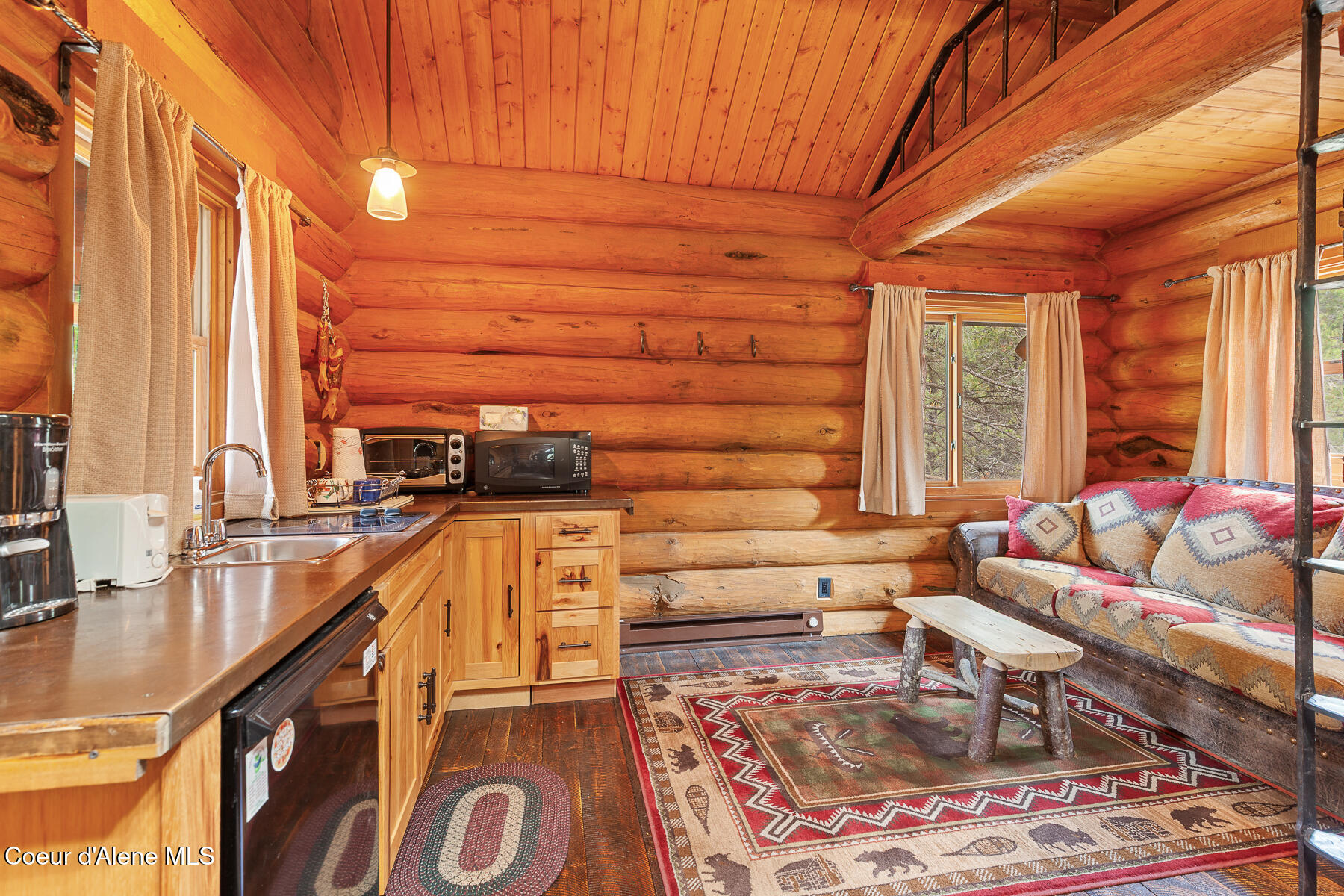 31756 North Riffle Road Spirit Lake, ID 83869 - Photo 7 of 48 Log cabin-kitchen