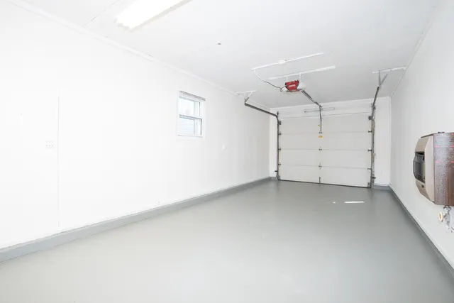 a view of a refrigerator in a room